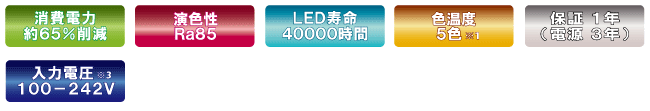 器具一体式用LED