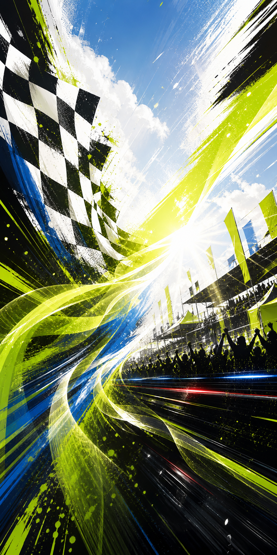 8耐ブースのわくわく感を表す抽象ビジュアル