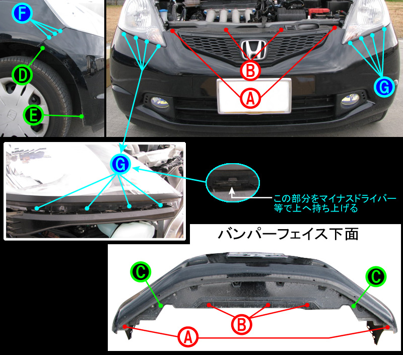 フィット ｇｅ６ のホーン交換