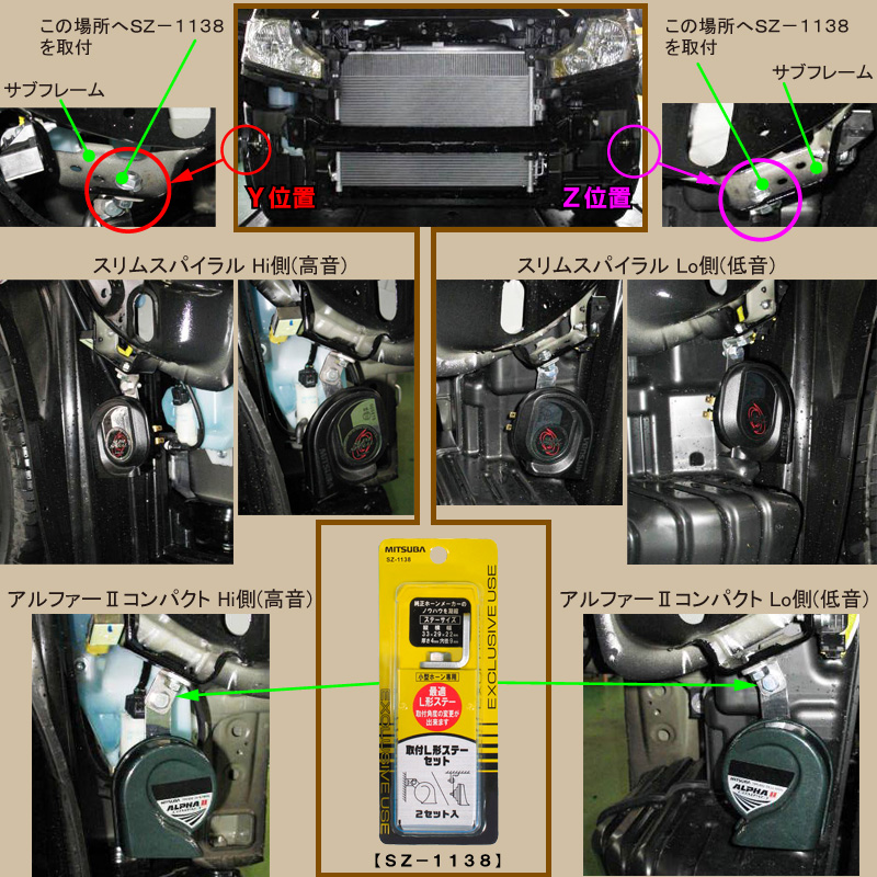 ステップ ワゴン ｒｋ1 のホーン交換