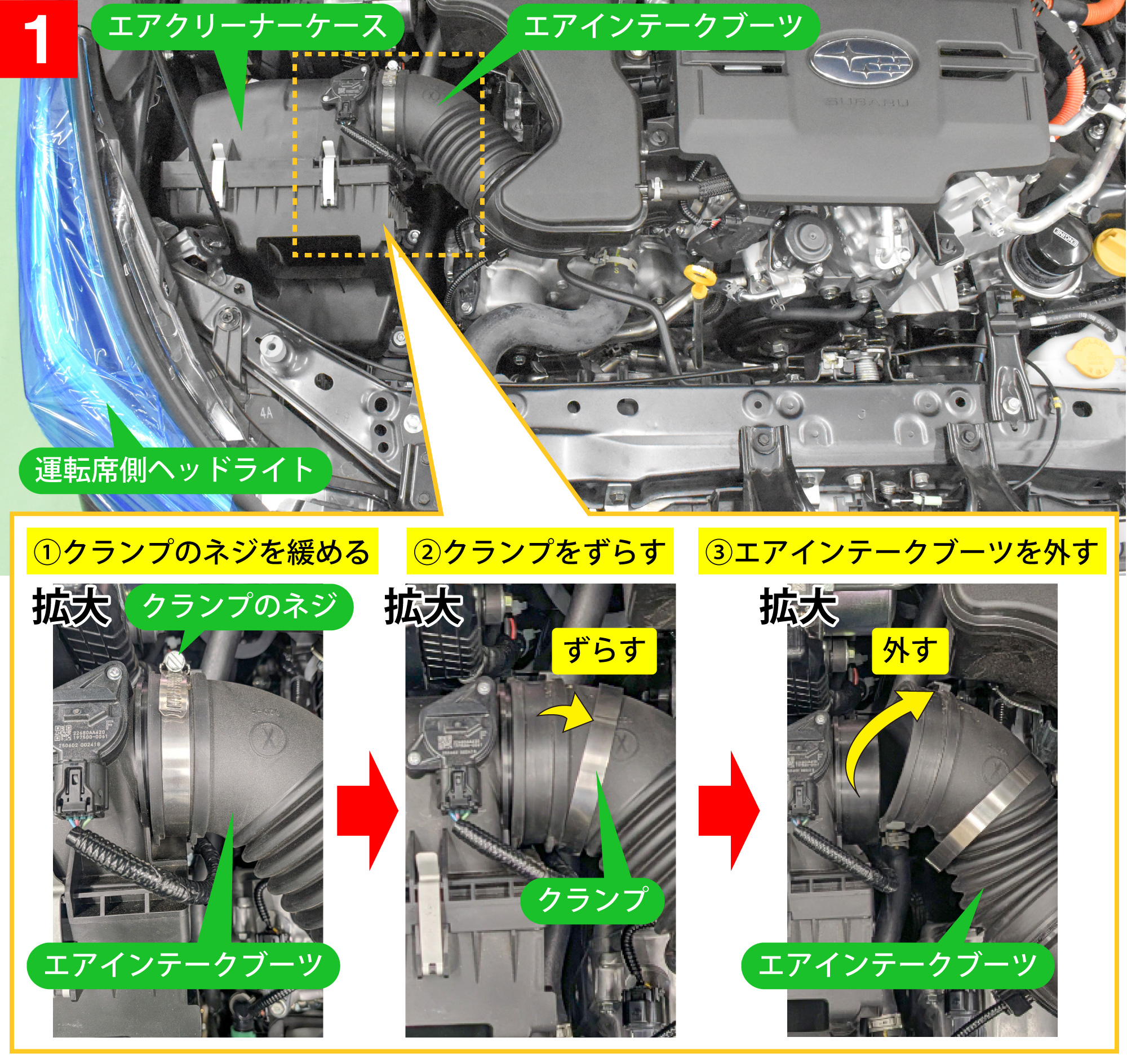 クロストレック(GUF)のホーン交換