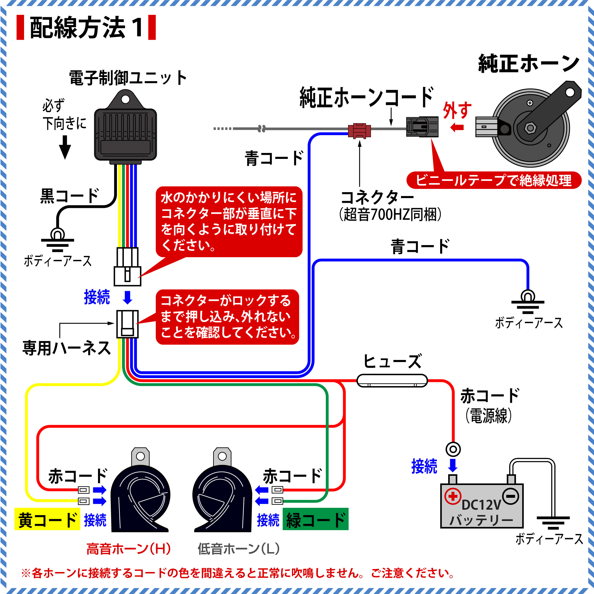 ジムニー ｊｂ６４ｗ のホーン交換