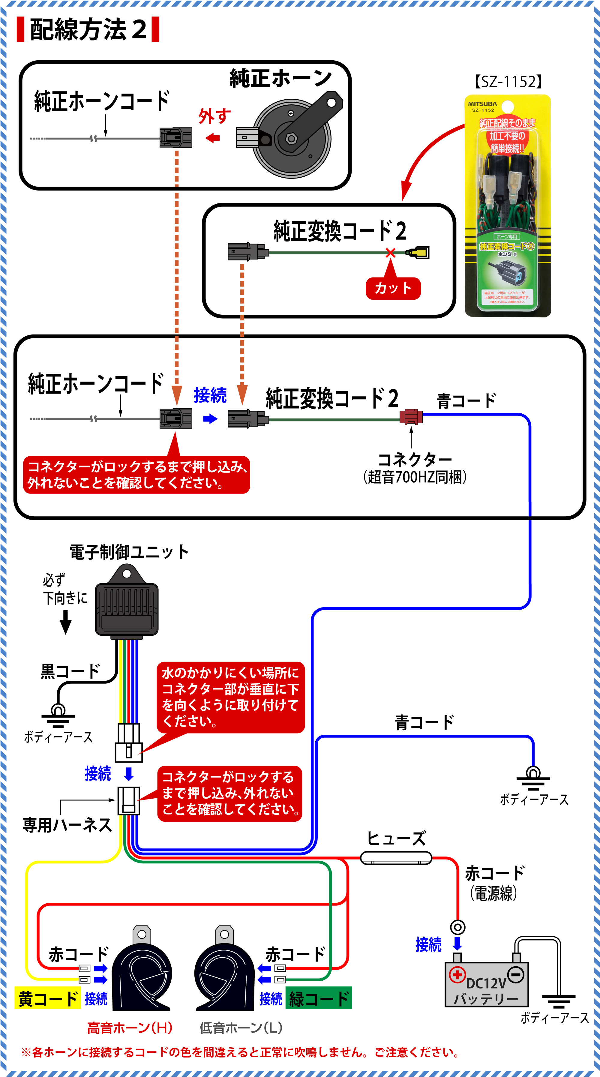 ジムニー ｊｂ６４ｗ のホーン交換