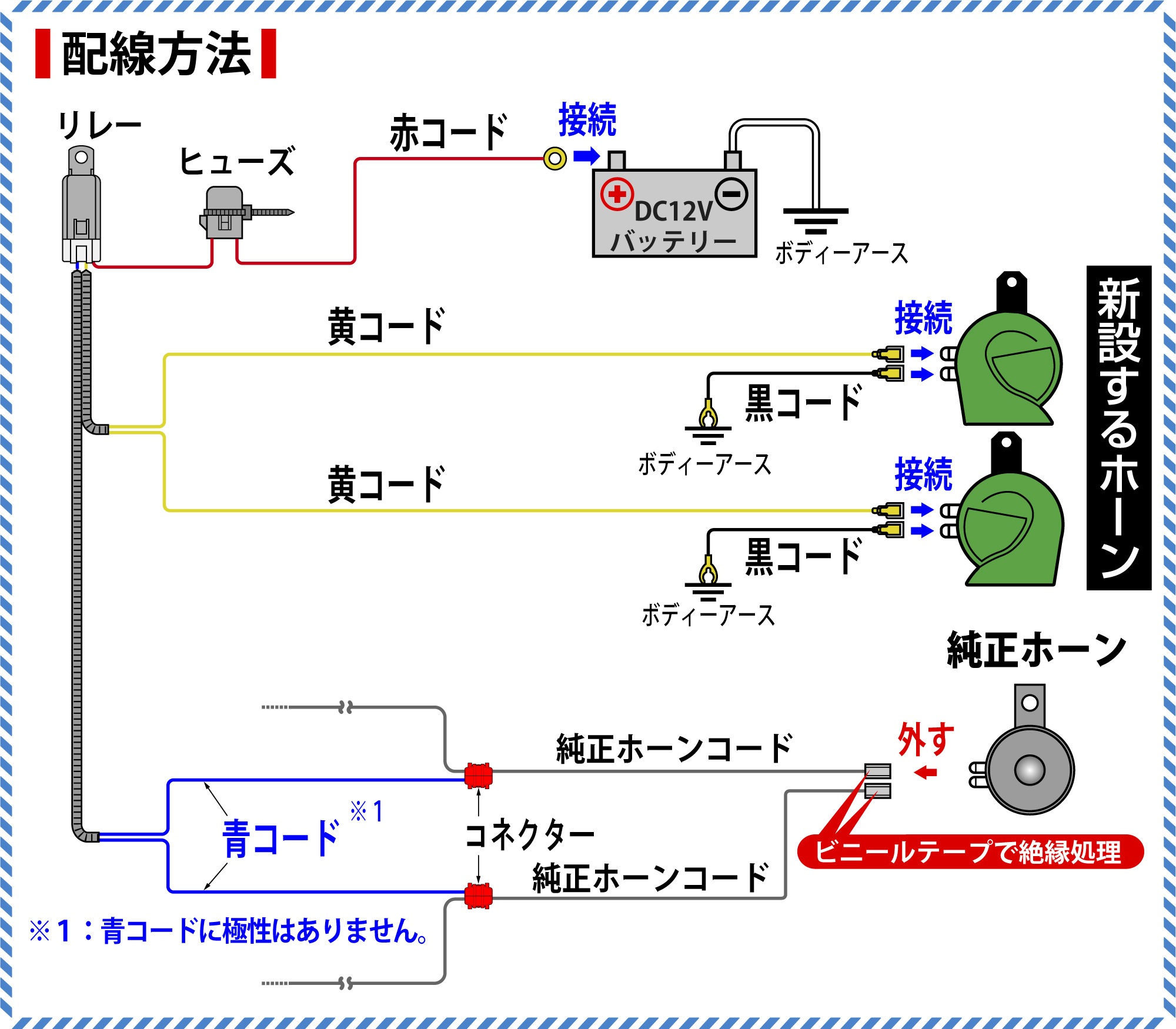 マーチ ｋ１３ のホーン交換